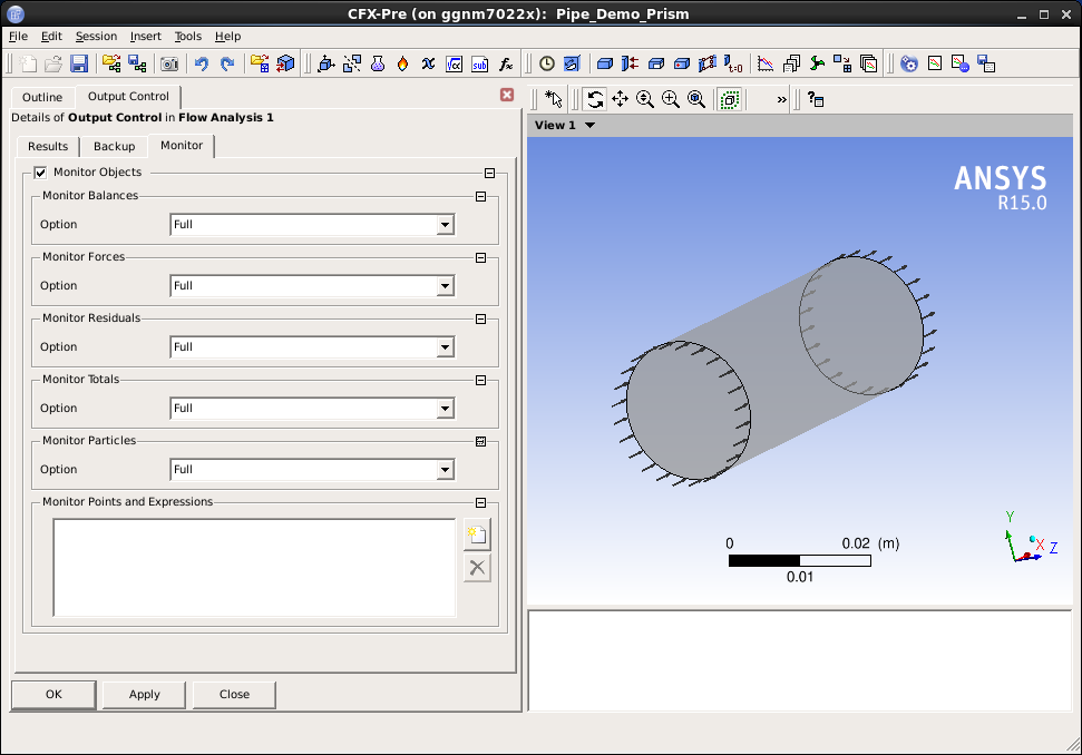 CFX Gui - Basic Settings