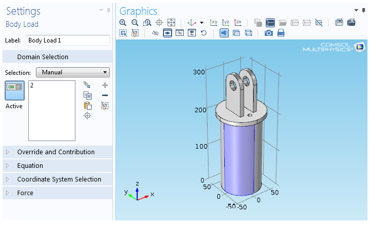 COMSOL Selection Hover Highlight