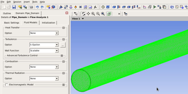 Turb. Model in CFX