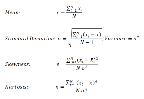 Statistica Formula - mean, variance