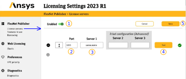 Ansys-License-Setting
