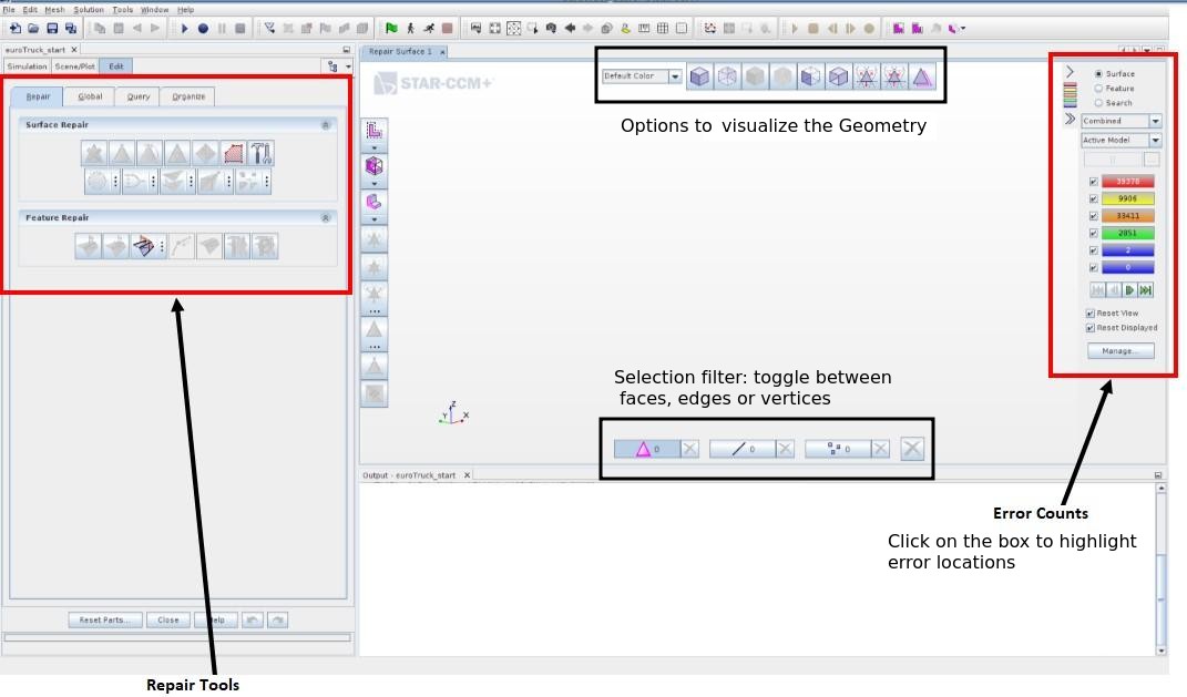 Surface repair in STAR-CCM+