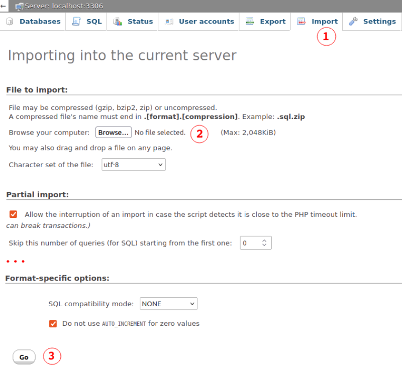 Import SQL Queries