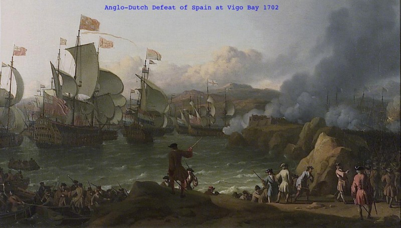 Anglo-Dutch Defeat-of-Spain at Vigo Bay 1702